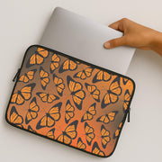 Orange Gradient Butterfly - Butterfly Patterns Laptop Sleeve 2