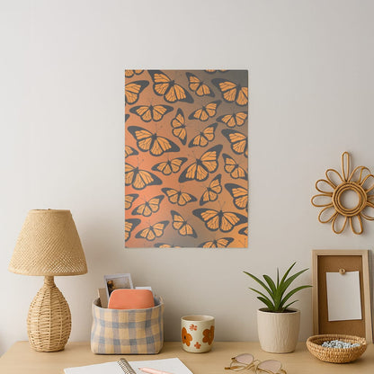 Orange Gradient Butterfly - Butterfly Patterns Art Print