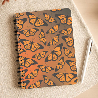 Orange Gradient Butterfly - Butterfly Patterns Notepad
