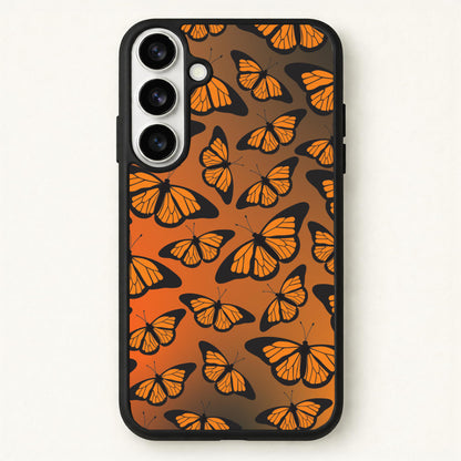 Orange Gradient Butterfly - Butterfly Patterns Phone Case for Galaxy S26 Plus