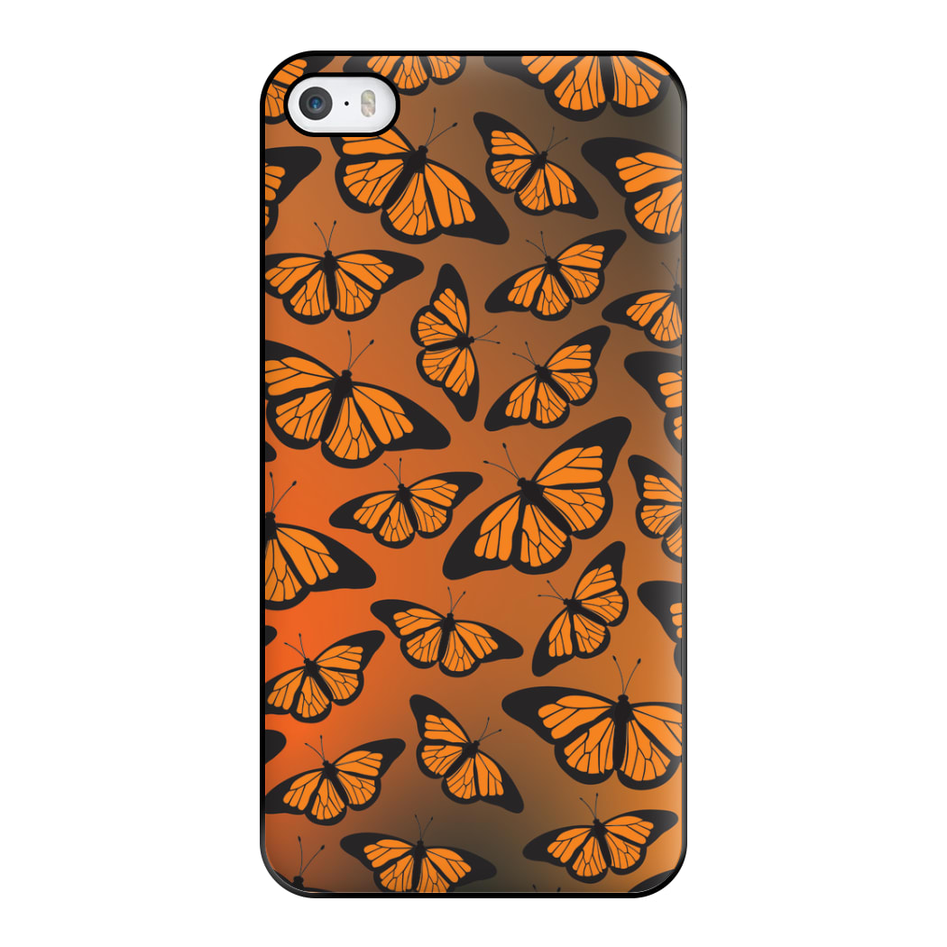 Orange Gradient Butterfly - Butterfly Patterns Phone Case for iPhone 5 / 5s / SE 2016