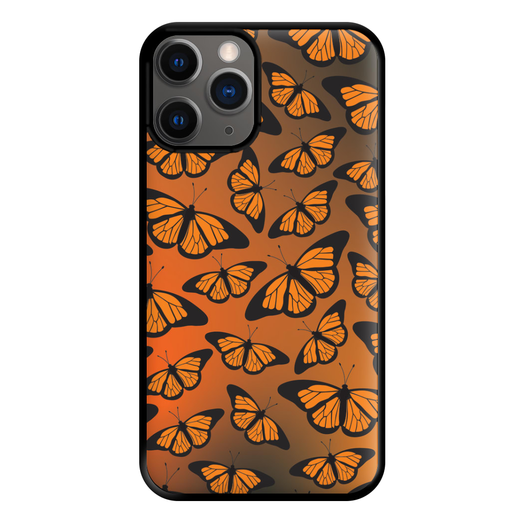 Orange Gradient Butterfly - Butterfly Patterns Phone Case for iPhone 12 Pro Max