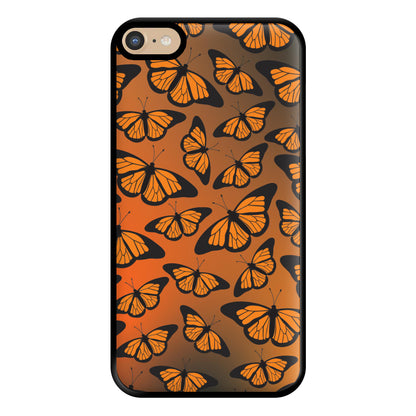 Orange Gradient Butterfly - Butterfly Patterns Phone Case for iPhone 6 Plus / 7 Plus / 8 Plus