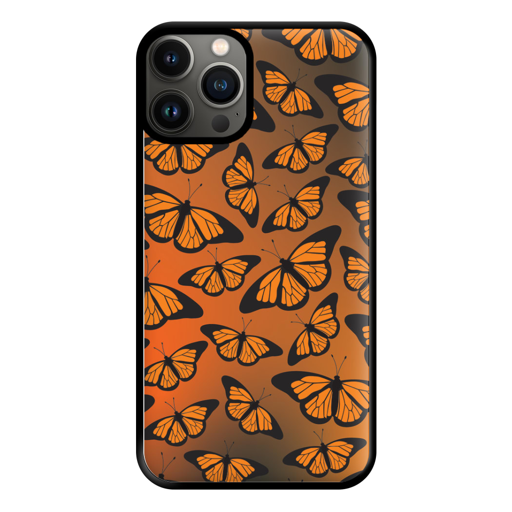 Orange Gradient Butterfly - Butterfly Patterns Phone Case for iPhone 11 Pro Max