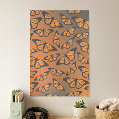 Orange Gradient Butterfly - Butterfly Patterns Poster
