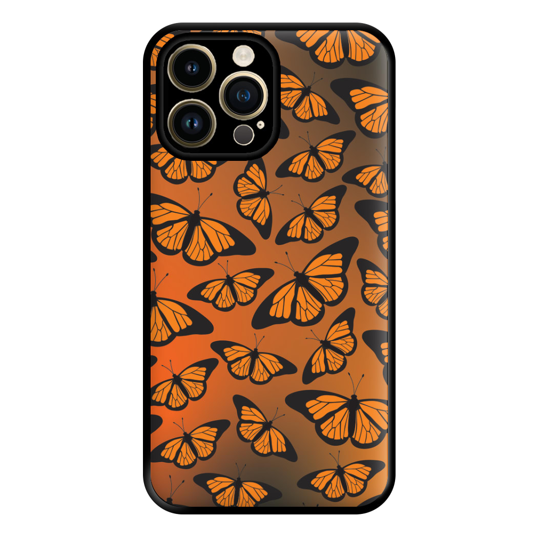 Orange Gradient Butterfly - Butterfly Patterns Phone Case for iPhone 14 Pro Max