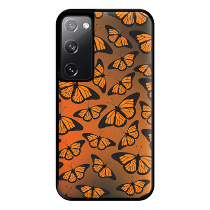 Orange Gradient Butterfly - Butterfly Patterns Phone Case for Galaxy S20