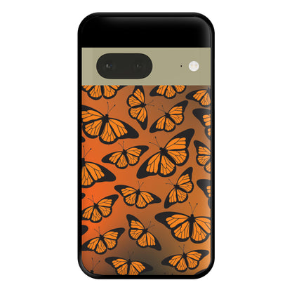 Orange Gradient Butterfly - Butterfly Patterns Phone Case for Google Pixel 7a