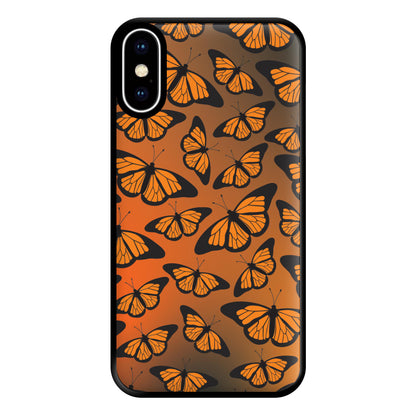 Orange Gradient Butterfly - Butterfly Patterns Phone Case for iPhone XS Max