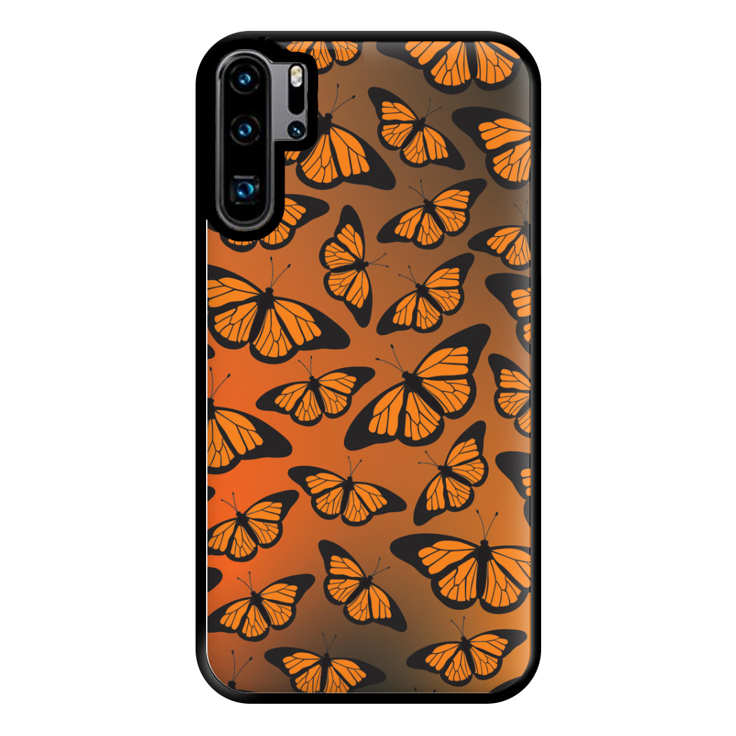 Orange Gradient Butterfly - Butterfly Patterns Phone Case for Huawei P30 Pro