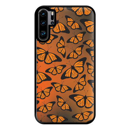 Orange Gradient Butterfly - Butterfly Patterns Phone Case for Huawei P30 Pro