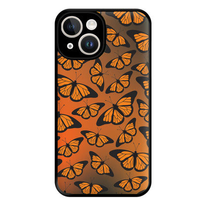 Orange Gradient Butterfly - Butterfly Patterns Phone Case for iPhone 14