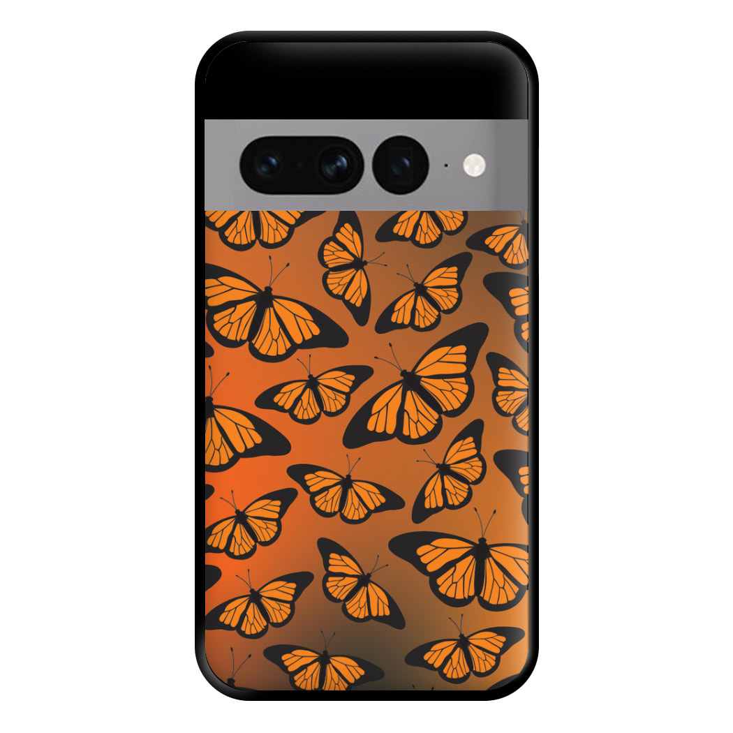 Orange Gradient Butterfly - Butterfly Patterns Phone Case for Google Pixel 7 Pro