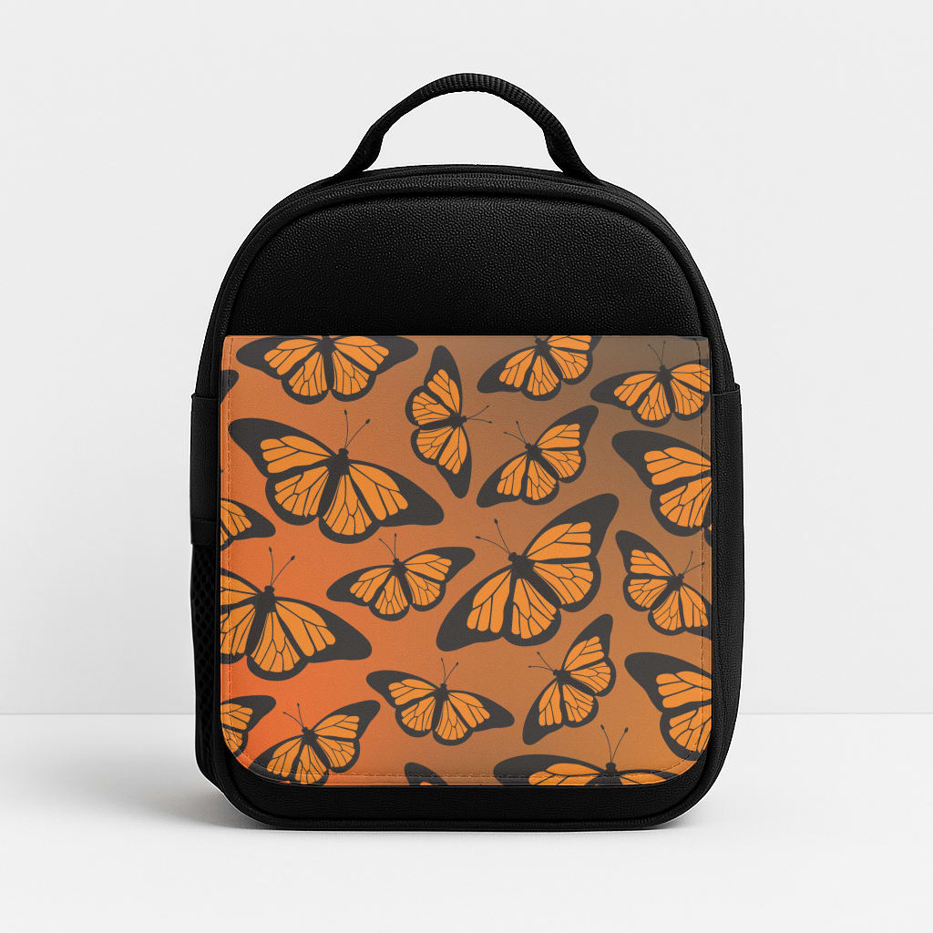 Orange Gradient Butterfly - Butterfly Patterns Lunchbox