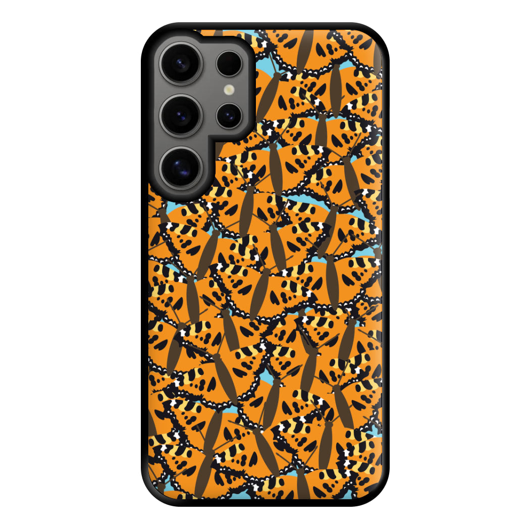 Orange Butterfly - Butterfly Patterns Phone Case for Galaxy S24 Ultra