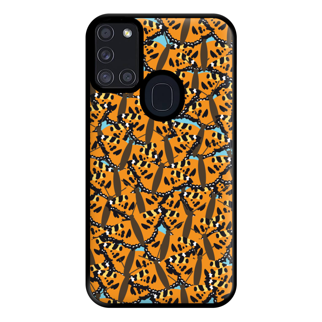 Orange Butterfly - Butterfly Patterns Phone Case for Galaxy A21s