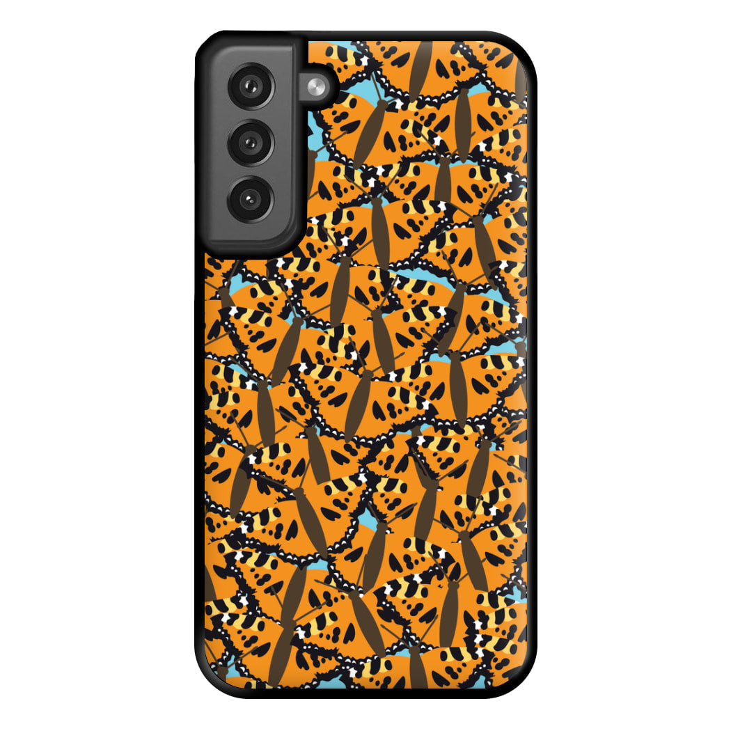 Orange Butterfly - Butterfly Patterns Phone Case for Galaxy S21FE