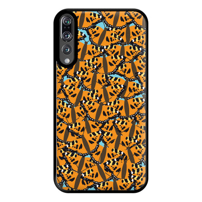 Orange Butterfly - Butterfly Patterns Phone Case for Huawei P20 Pro