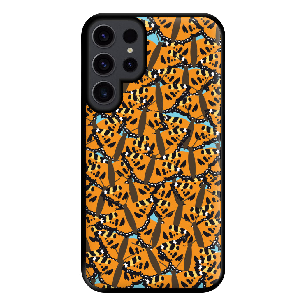 Orange Butterfly - Butterfly Patterns Phone Case for Galaxy S23 Ultra