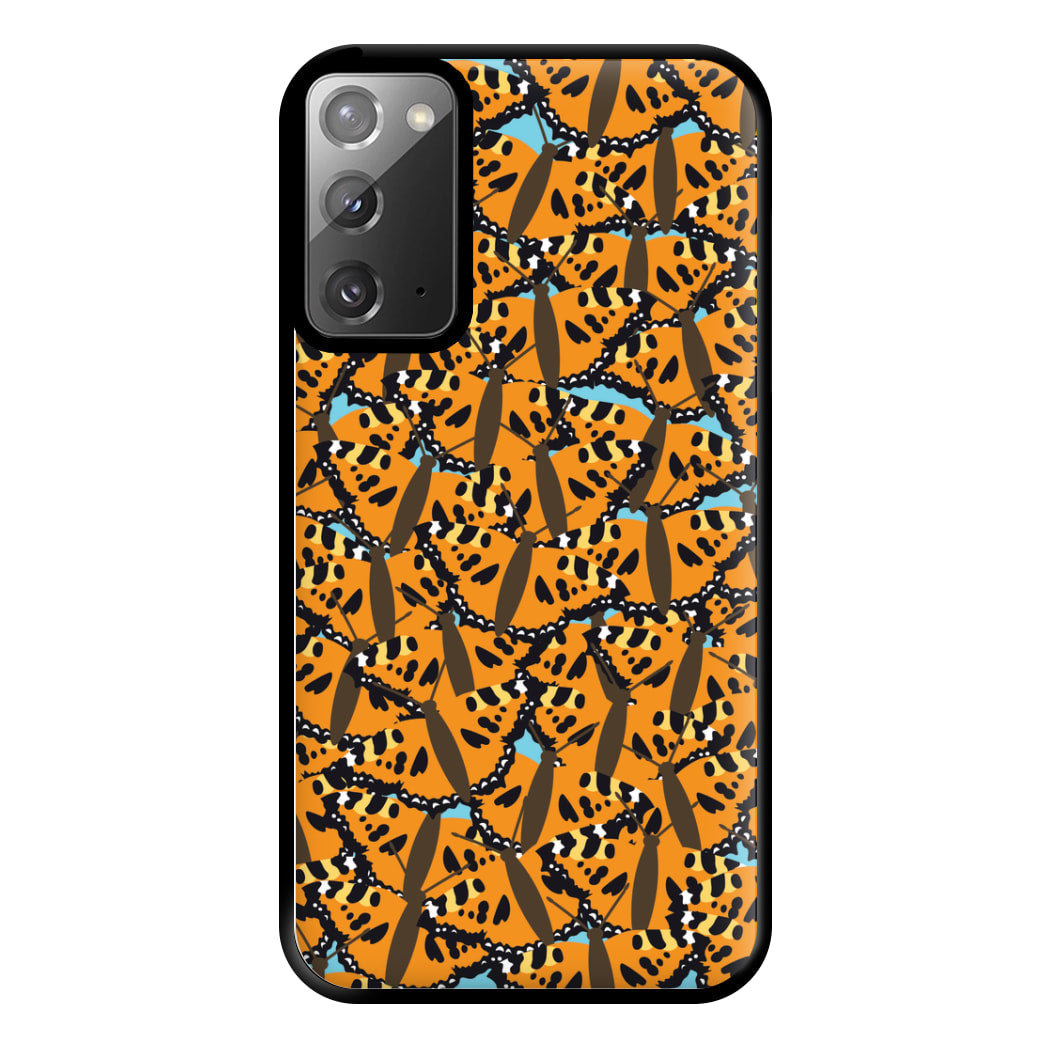 Orange Butterfly - Butterfly Patterns Phone Case for Galaxy Note 20 Ultra