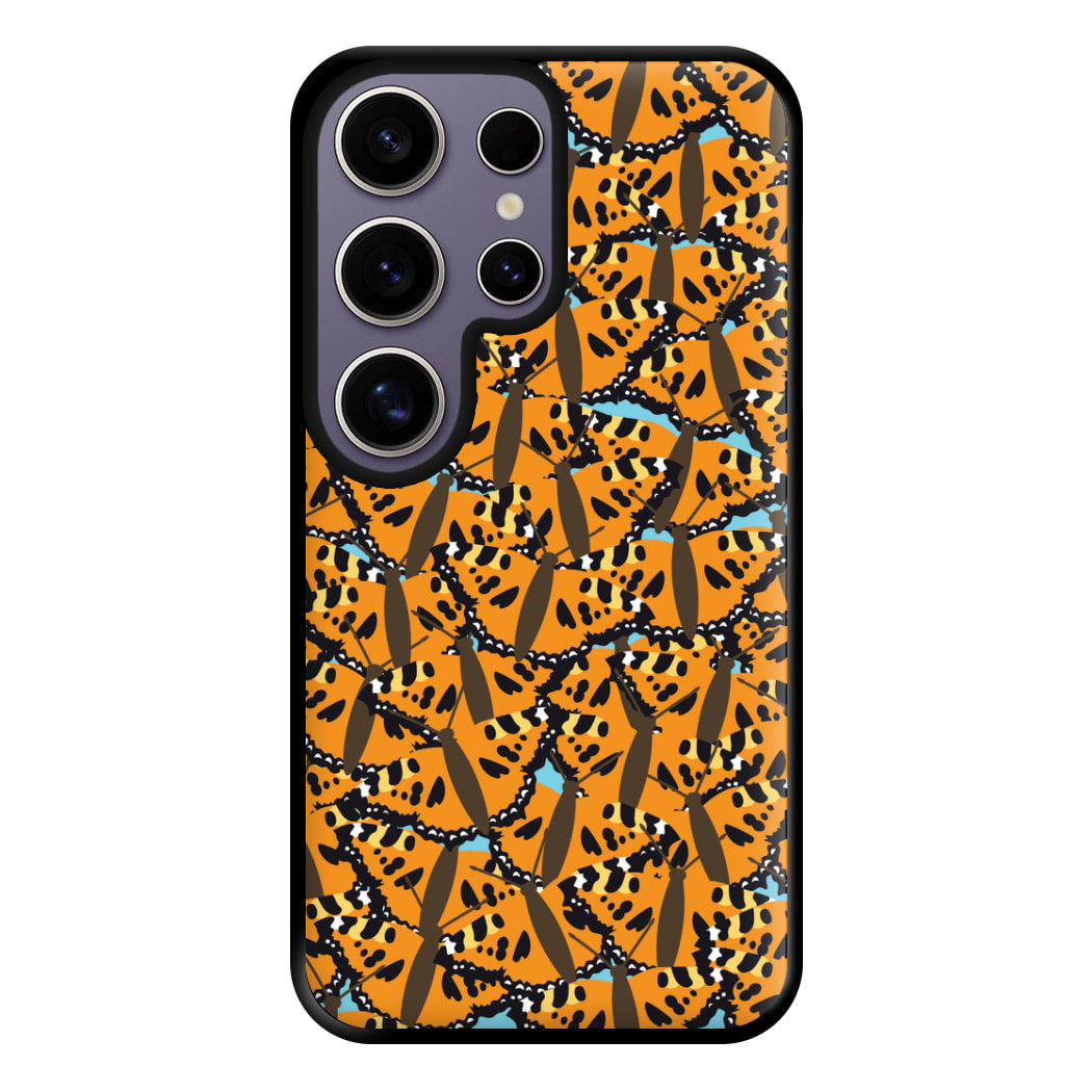 Orange Butterfly - Butterfly Patterns Phone Case for Galaxy S25 Ultra