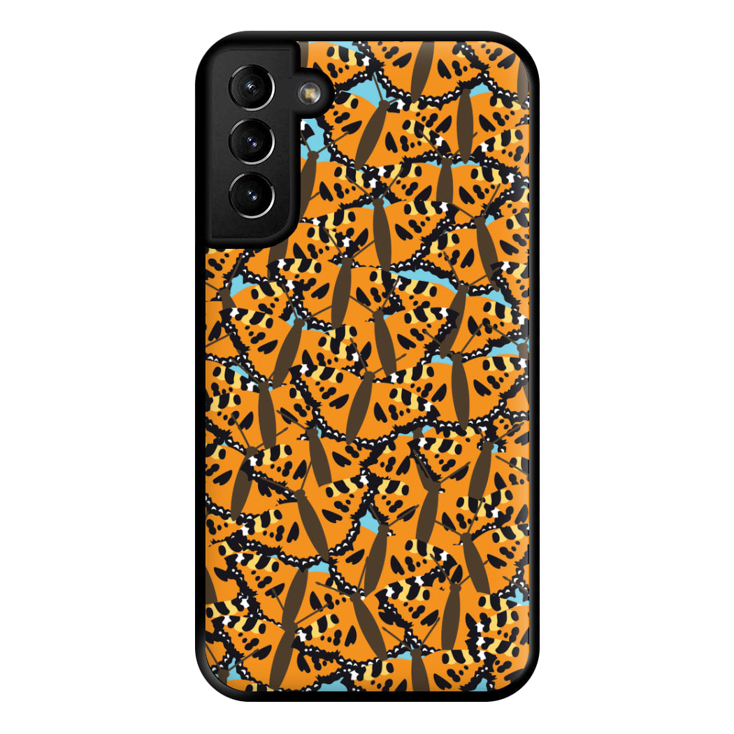 Orange Butterfly - Butterfly Patterns Phone Case for Galaxy S21 Plus