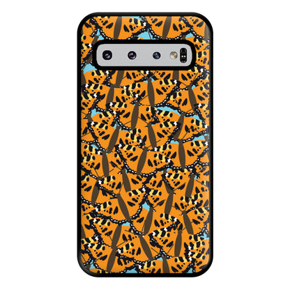 Orange Butterfly - Butterfly Patterns Phone Case for Galaxy S10 Plus