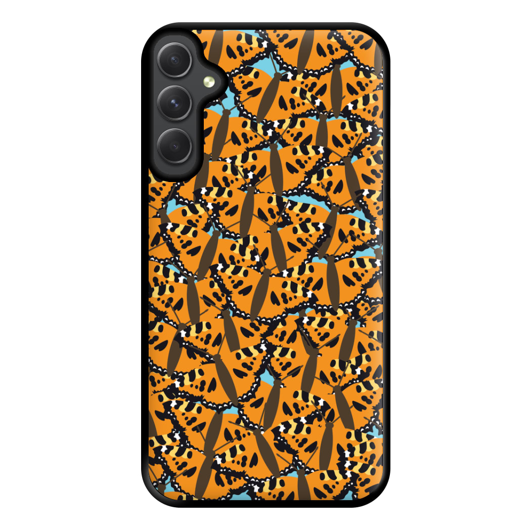 Orange Butterfly - Butterfly Patterns Phone Case for Galaxy A14