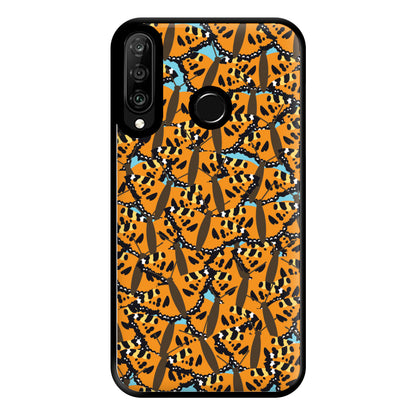 Orange Butterfly - Butterfly Patterns Phone Case for Huawei P30 Lite