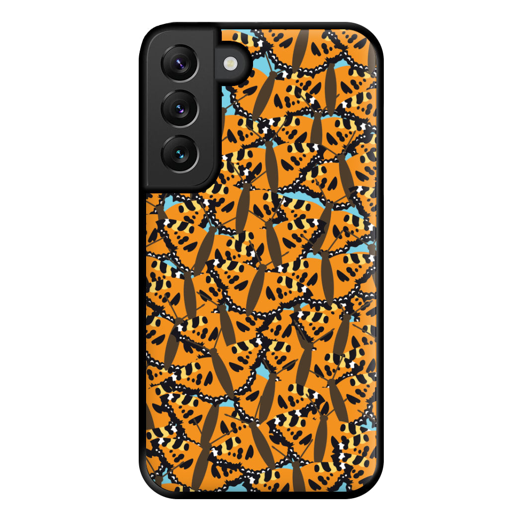 Orange Butterfly - Butterfly Patterns Phone Case for Galaxy S22 Plus