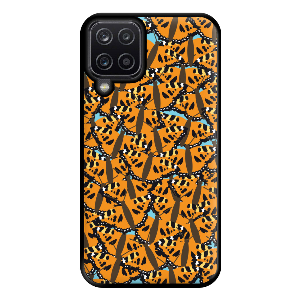 Orange Butterfly - Butterfly Patterns Phone Case for Galaxy A12