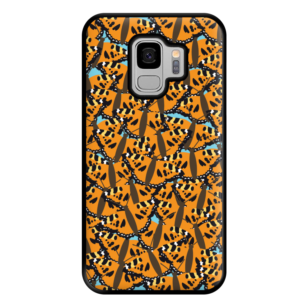 Orange Butterfly - Butterfly Patterns Phone Case for Galaxy S9 Plus