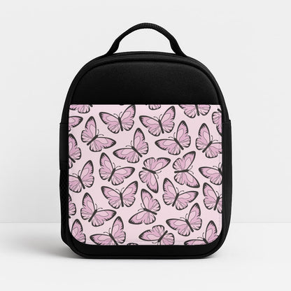 Pink And Black Butterfly - Butterfly Patterns Insulated Lunchbox