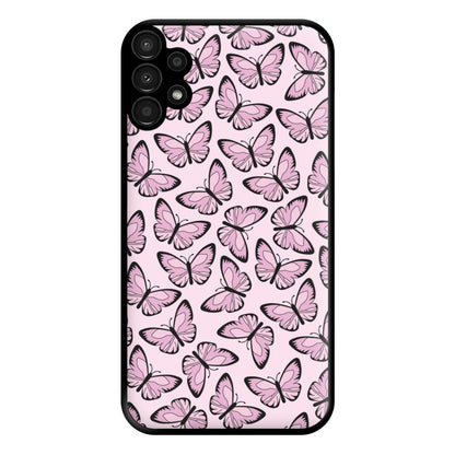 Pink And Black Butterfly - Butterfly Patterns Phone Case for Galaxy A13