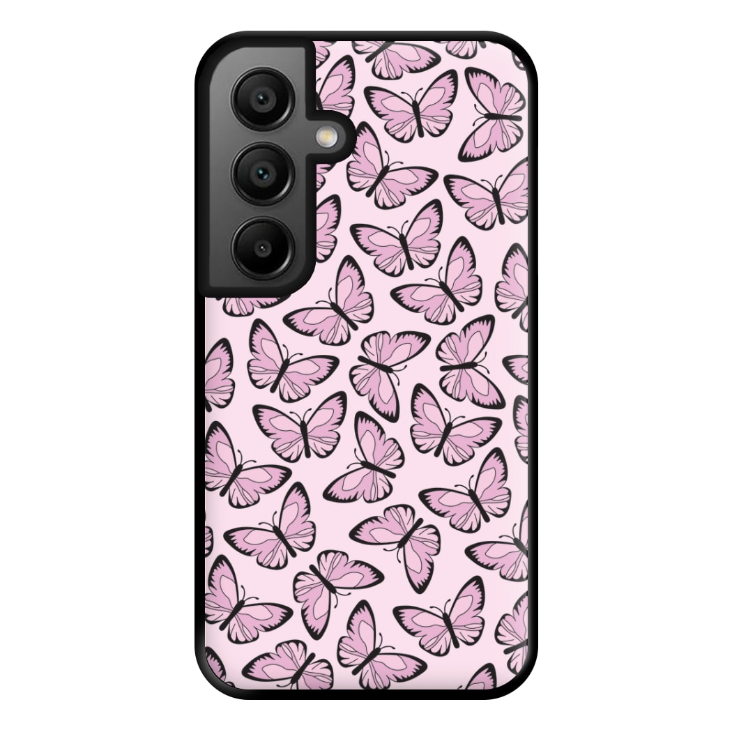 Pink And Black Butterfly - Butterfly Patterns Phone Case for Google Pixel 8