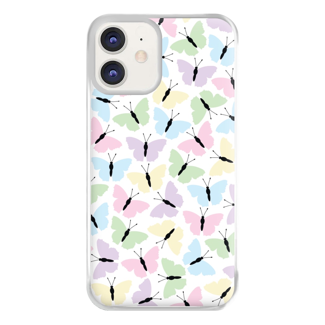 Multi Coloured Butterfly - Butterfly Patterns Phone Case for iPhone 12 / 12 Pro