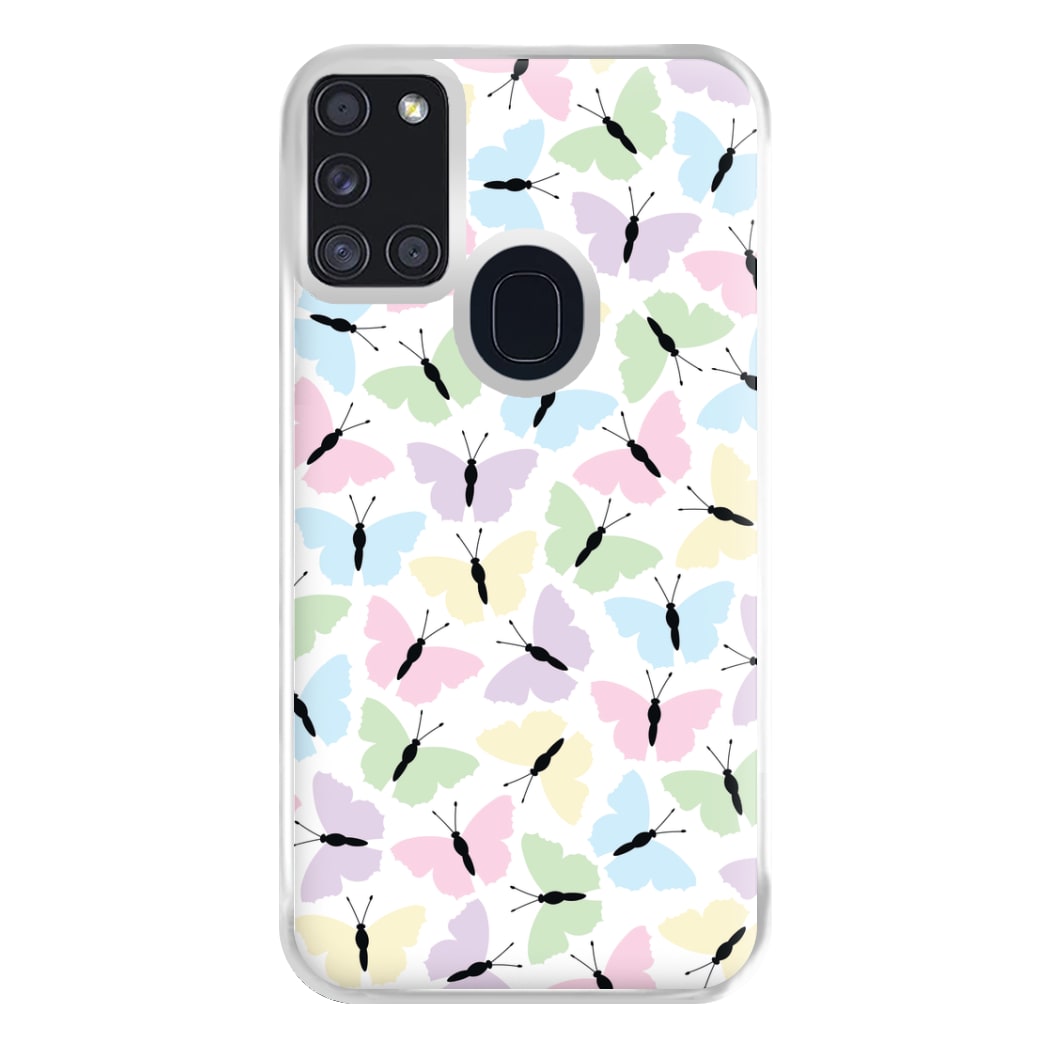 Multi Coloured Butterfly - Butterfly Patterns Phone Case for Galaxy A21s