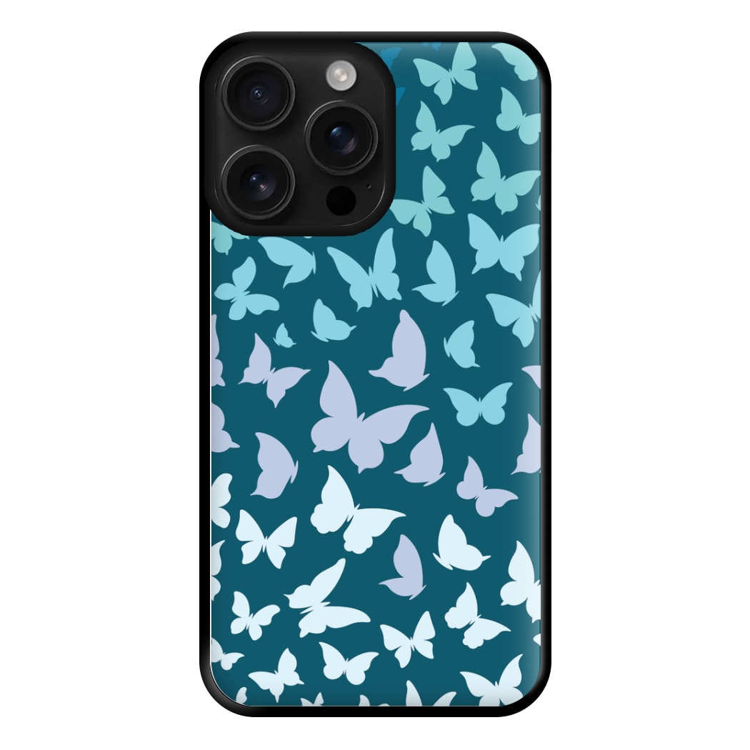 Blue Gradient Butterfly - Butterfly Patterns Phone Case