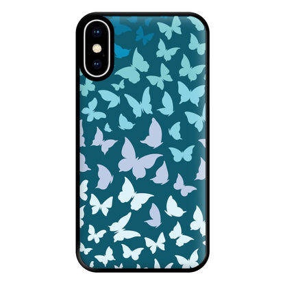 Blue Gradient Butterfly - Butterfly Patterns Phone Case for iPhone XS Max