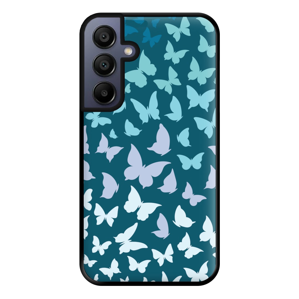 Blue Gradient Butterfly - Butterfly Patterns Phone Case for Galaxy A15