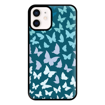 Blue Gradient Butterfly - Butterfly Patterns Phone Case for iPhone 13 Mini