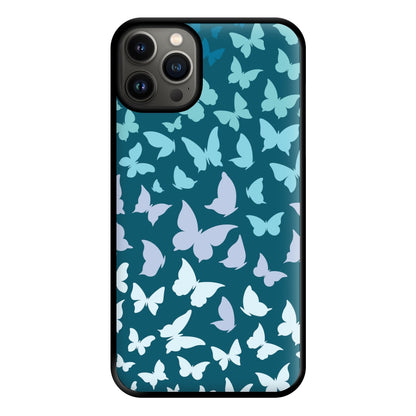 Blue Gradient Butterfly - Butterfly Patterns Phone Case for iPhone 13