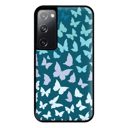 Blue Gradient Butterfly - Butterfly Patterns Phone Case for Galaxy S20