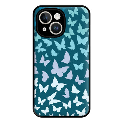 Blue Gradient Butterfly - Butterfly Patterns Phone Case for iPhone 14 Plus