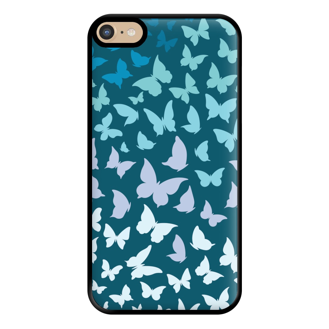 Blue Gradient Butterfly - Butterfly Patterns Phone Case for iPhone 6 Plus / 7 Plus / 8 Plus