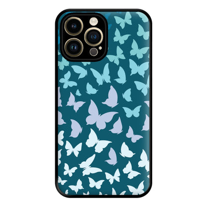 Blue Gradient Butterfly - Butterfly Patterns Phone Case for iPhone 14 Pro Max