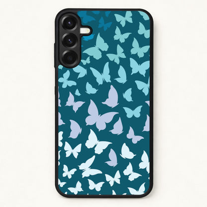 Blue Gradient Butterfly - Butterfly Patterns Phone Case for Galaxy A57