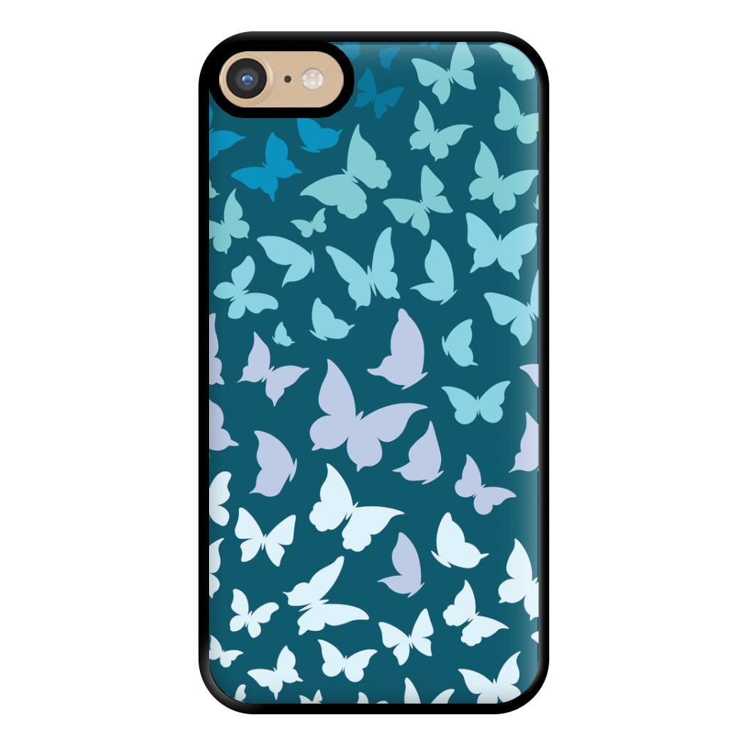 Blue Gradient Butterfly - Butterfly Patterns Phone Case for iPhone 6 / 7 / 8 / SE