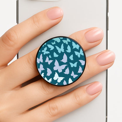 Blue Gradient Butterfly - Butterfly Patterns Phone Grip