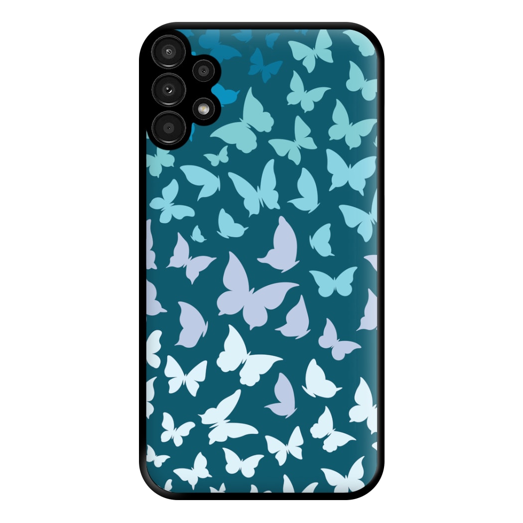 Blue Gradient Butterfly - Butterfly Patterns Phone Case for Galaxy A13